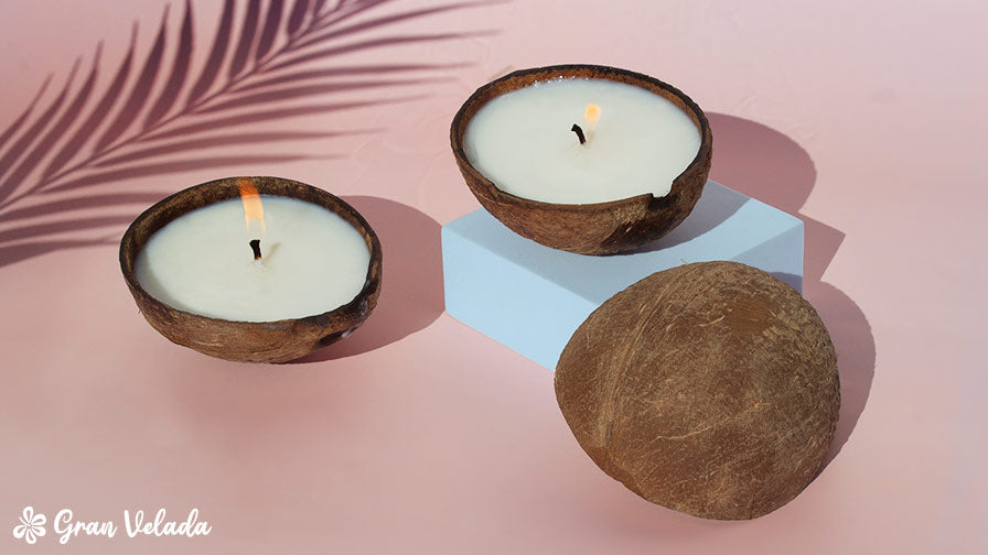 Vela Hidratante para Masajes de Coco