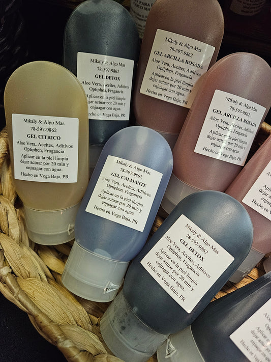 Gel detox, Gel Cítricos, Gel Calmante